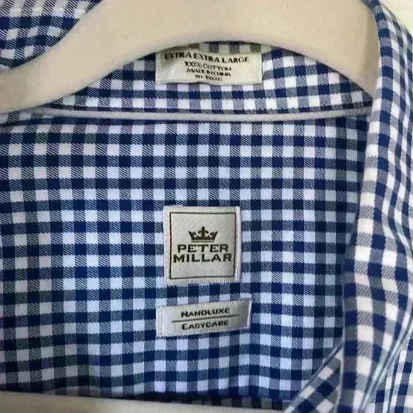 Distressed Peter Millar button down shirt. XXL - Picture 3 of 7